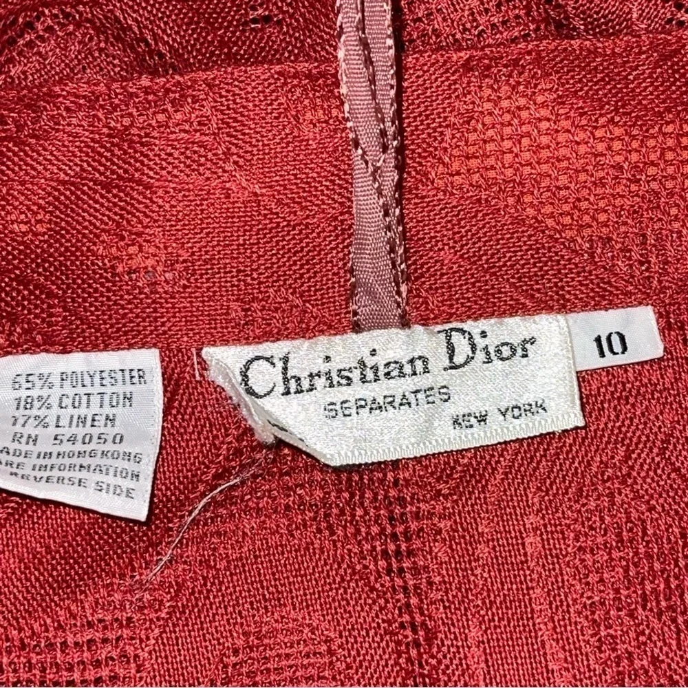 Christian Dior Vintage Woman Skirt and Jacket Set Size 10